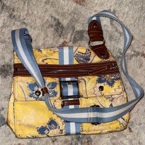 Tyler Rodan Yellow and Blue Crossbody Bag